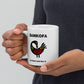 White glossy Sankofa mug